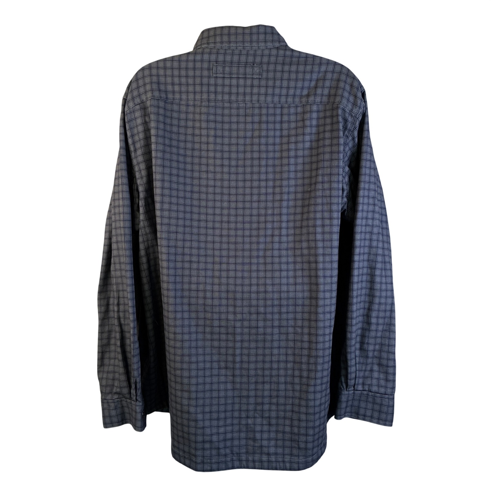 Duluth Trading Co Fire Hose Flannel Lined Shirt Shacket 2xl Tall Blue Grey Grid — image 3 of 8